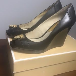 Women's Michael Kors leather wedge shoe